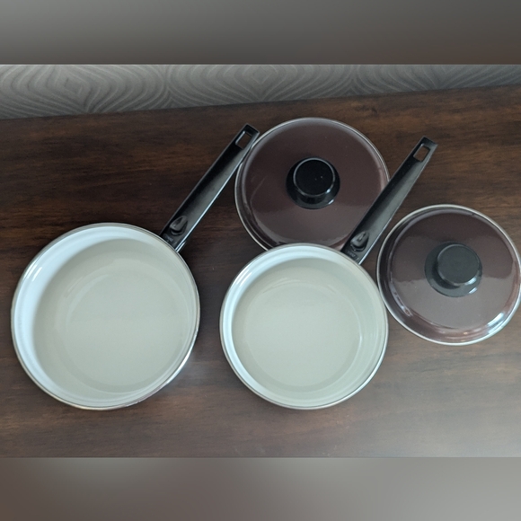 Mid Century Modern Judge Enamel Made In England Pots - Picture 2 of 13